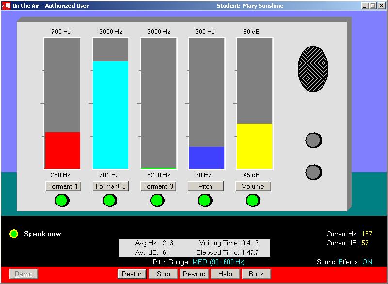 Sample On The Air Game screen